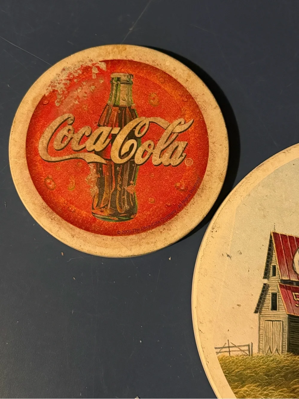 Vintage Lot of 4 Coca Cola Coasters